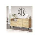 Aparador Color Cambria-Wenge, con 2 Puertas y 2 Cajones
