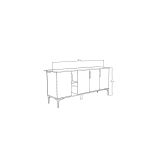 Buffet en Melamina Color Roble, 180x40x78 cm, Diseño Moderno y Duradero