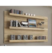 Mueble de Comedor, Mueble Salón, Acabado en Blanco y Cambria, Medidas: 305 cm (Ancho) x 174,7 cm (Alto) x 41,8 cm (Fondo)