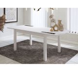 Mesa Comedor, Mesa de salón Extensible, Acabado en Color Blanco
