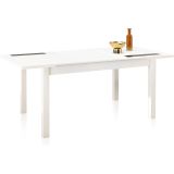 Mesa Comedor, Mesa de salón Extensible, Acabado en Color Blanco