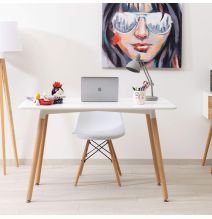 Mesa de Comedor o Cocina de 120 cm Lacada Blanca 76x120x80 Cm – Alta Resistencia y Durabilidad