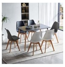 Mesa de Comedor o Cocina de 120 cm Lacada Color Negro 76x120x80 Cm – Alta Resistencia y Durabilidad