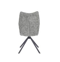 Pack de 2 Sillas Tapizadas en Tela Musgo, Patas Negras, Asiento y Respaldo Ergonómicos y Acolchados Medidas 63x48x93 cm