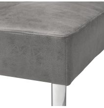 Sofá Cama 3 Plazas de Diseño Moderno, Estructura de Madera, Tapizado Color Cemento, 188x88x88 cm