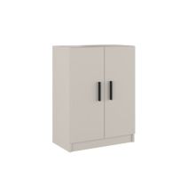 Conjunto de Muebles de Cocina Alto y Bajo de 2 Puertas en Madera Beige, 61x61x29 cm y 60x80x34 Cm