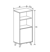 Conjunto de Salón Mueble Completo: Bajo TV, Mueble Bar, Estantería y Mueble Colgar - Estilo Mauvella Rayas.