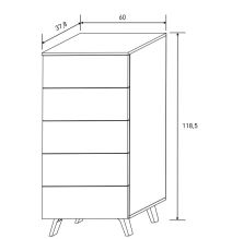 Cabezal + Dos Mesitas de Noche + Sinfonier, Mauvella - Rayas, Medidas: 210 cm (An) x 55 cm (Al) x 35 cm (Fon)
