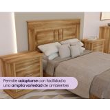 Pack de Dormitorio con Cabecero de 160 x 120 cm + 2 Mesitas de Noche + Cómoda, cañón