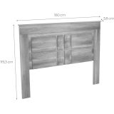 Pack de Dormitorio con Cabecero de 160 x 120 cm + 2 Mesitas de Noche + Cómoda, cañón