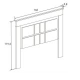 Pack de Dormitorio con Cabecero de 160 x 120 cm + 2 Mesitas de Noche + Cómoda, cañón