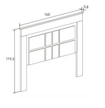 Pack de Dormitorio con Cabecero de 160 x 120 cm + 2 Mesitas de Noche + Sinfonier | Color Cañón (para Cama de 135-140 o 160)